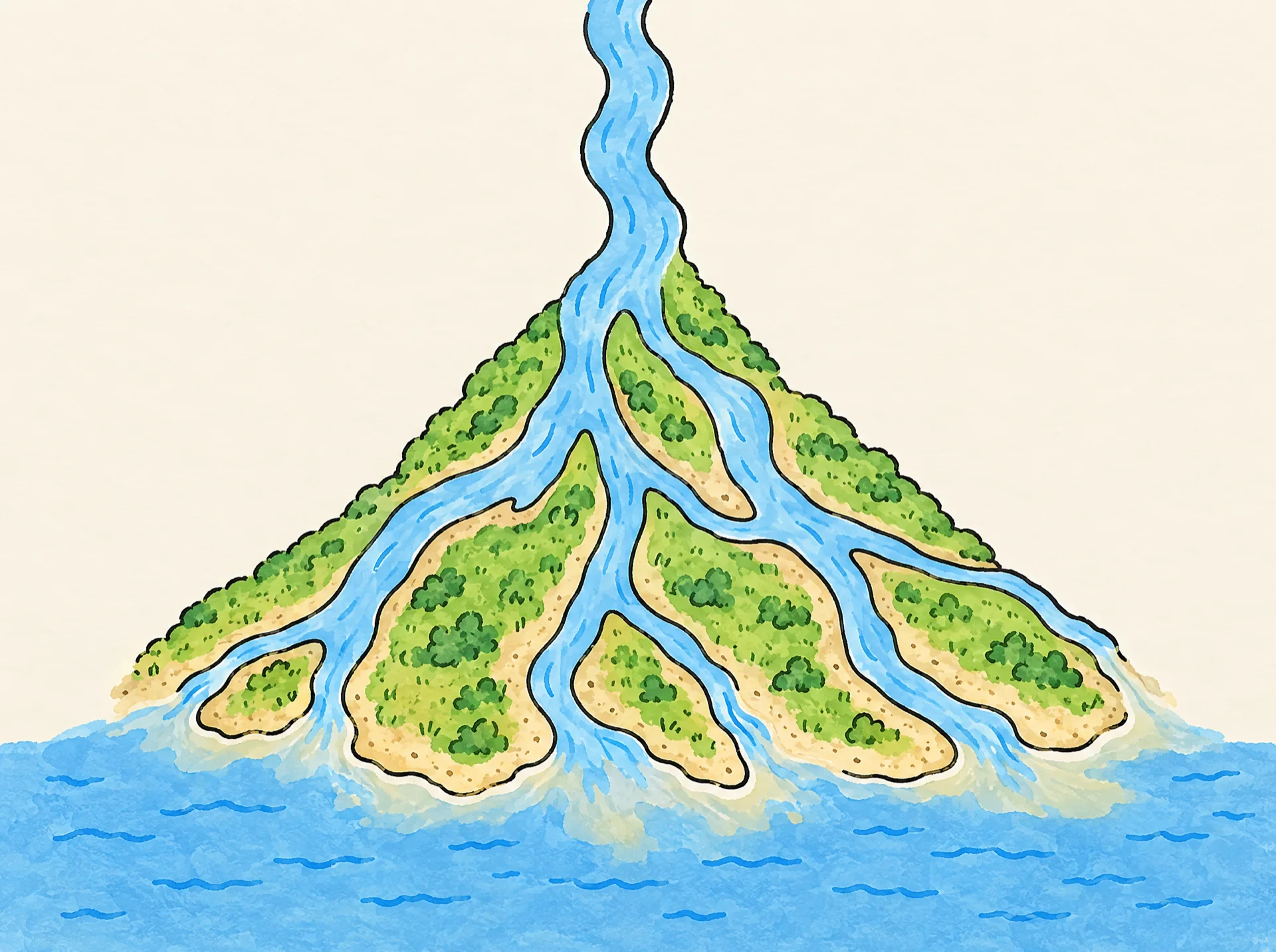River delta animation