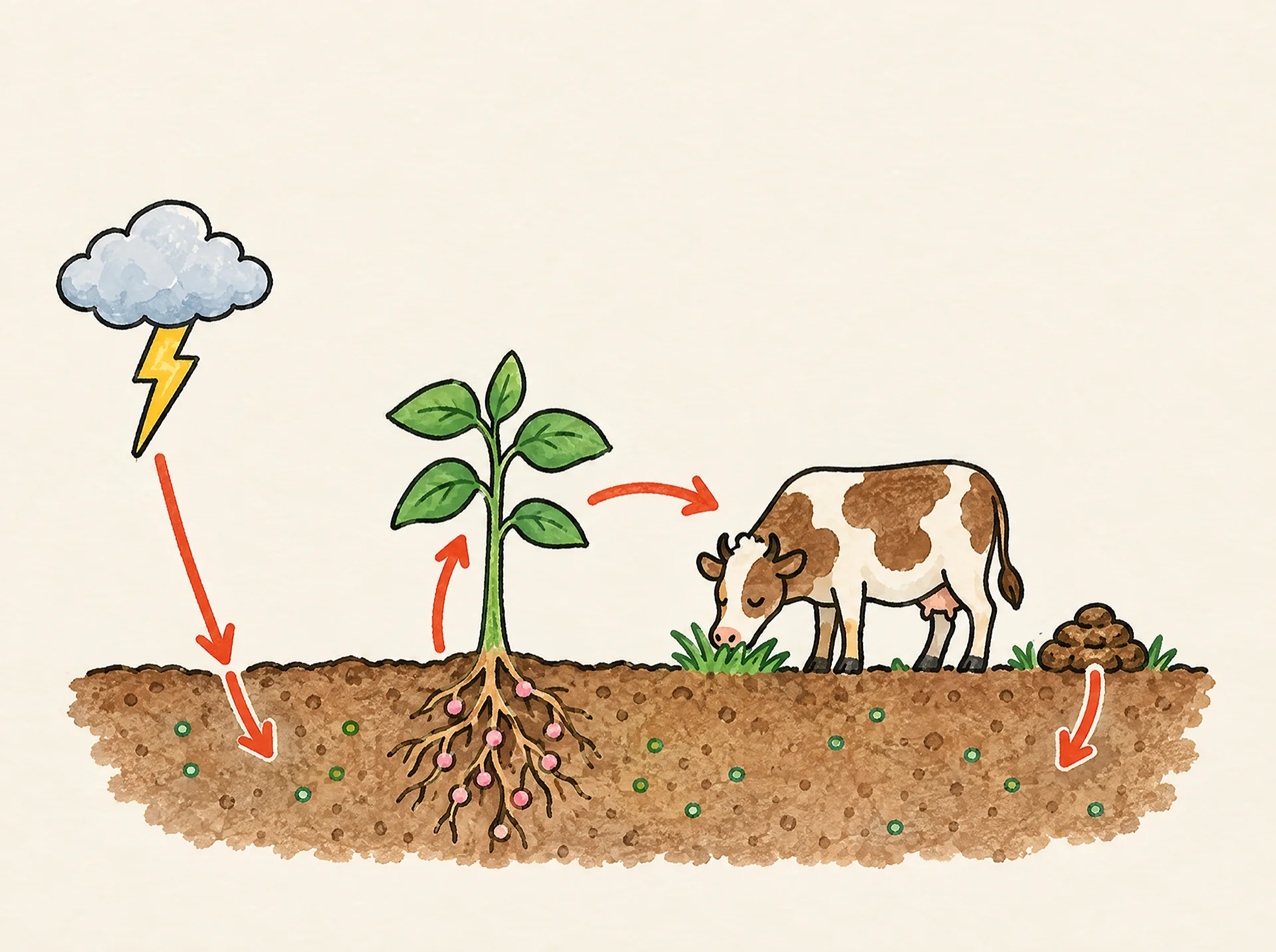 Nitrogen cycle diagram animation