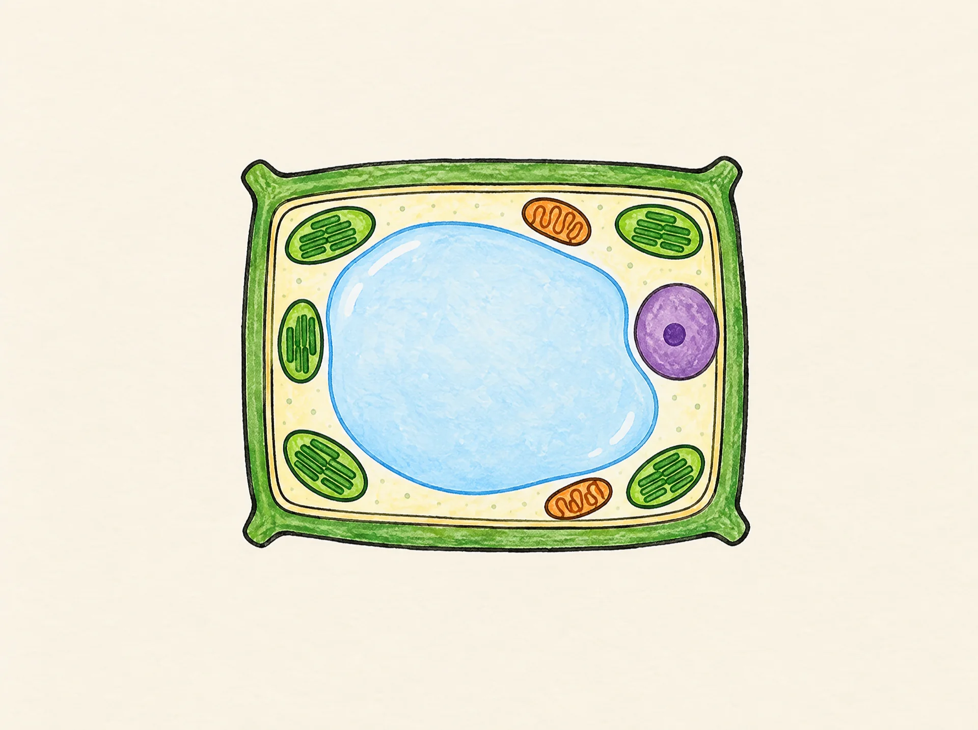 Plant cell diagram animation