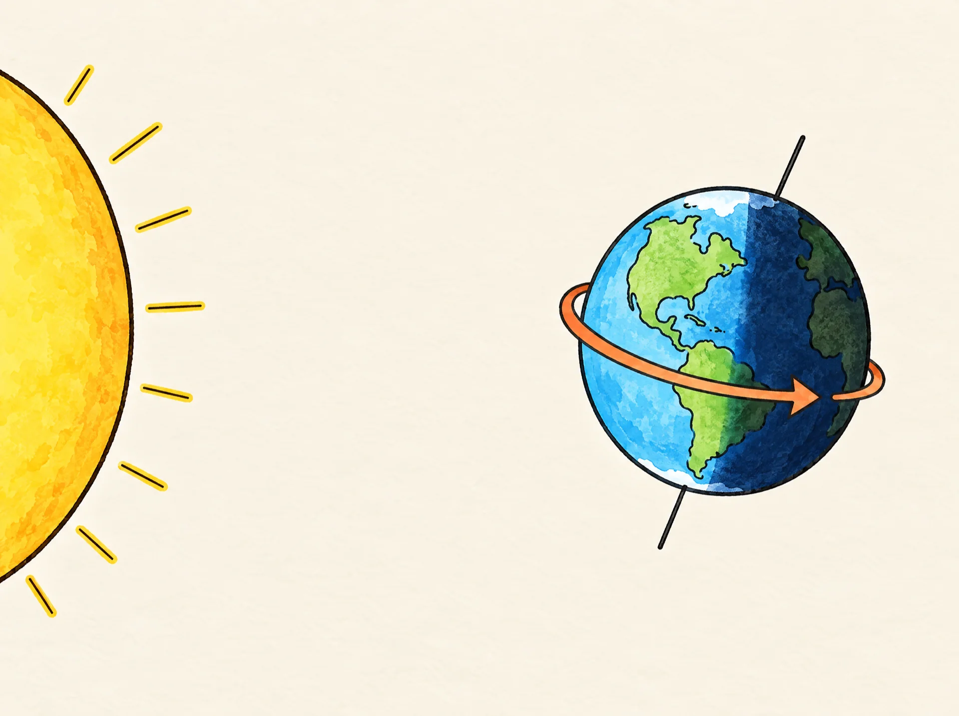 Earth rotation animation
